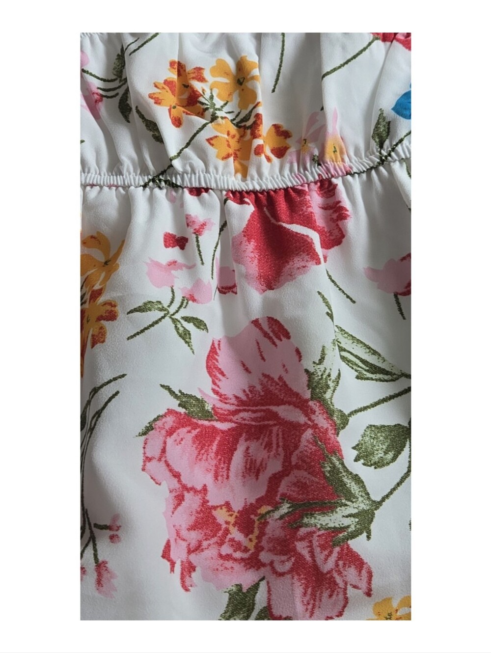 Cupshe Floral Tiered Ruffle Sleevess Dress Vneck Coastal Cowgirl Festival Size L - Picture 5 of 9